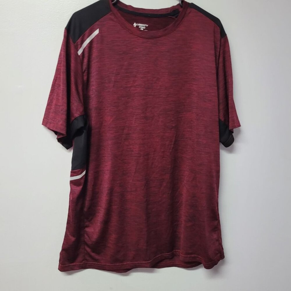 Liberty Pro Shirt Maroon Dark Red Athletic Mens XL‎ Lightweight Sport Run Gym